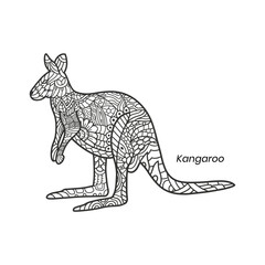 Kangaroo Zentangle Mandalas
