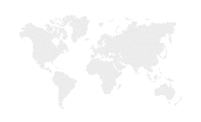 Rolgordijnen Dotted world map. Vector illustration. © Vadym