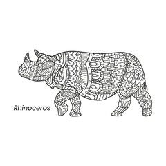 Rhinoceros Zentangle Mandalas