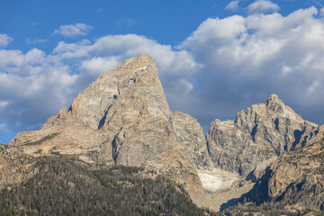 Scenic Landscape of the Teton Range in Wyoming in Autumn