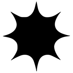 black and white of icon shape