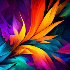Modern Flower Style Background (colorful) 