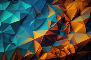 Fototapeta na wymiar Polygonal mosaic, creative digital illustration, abstract, colors, Generative AI