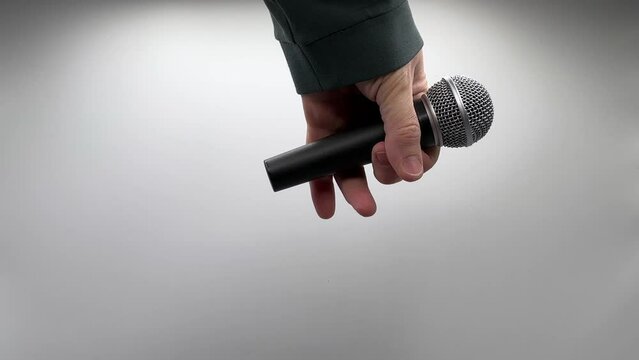 Drop the Mic on Slow Motion - Male Hand