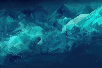 Geometric blue ice texture background, Generative AI