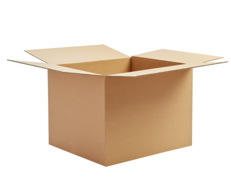 box package delivery cardboard carton packaging isolated shipping gift container brown send transport moving house relocation png file