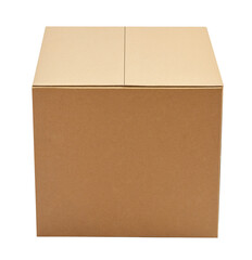 box package delivery cardboard carton packaging isolated shipping gift container brown send transport moving house relocation png file