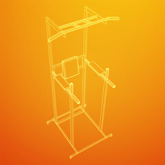 Pull up bar. Upper body workout, bodybuilding exercise.