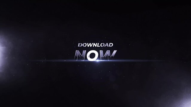 Metallic Download Now Footage with Flare Background for Application Release