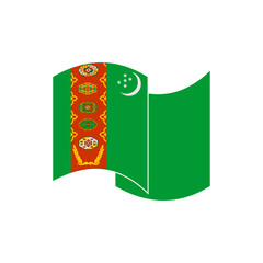 Turkmenistan flags icon set, Turkmenistan independence day icon set vector sign symbol