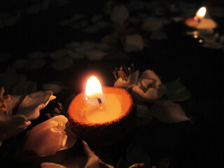 candles in the dark