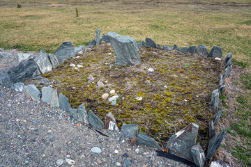 sacred place in the Altai steppe. A place of pagan worship. The grave is ancient.