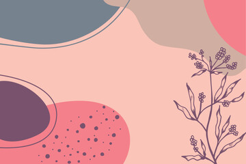 Abstract background. Modern design template in minimal style. Stylish cover for beauty presentation, branding design.	
