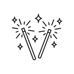 Sparklers icon. High quality black vector illustration.