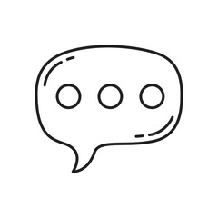 Three-dot message icon. High quality black vector illustration.