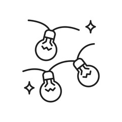 Garland icon. High quality black vector illustration.