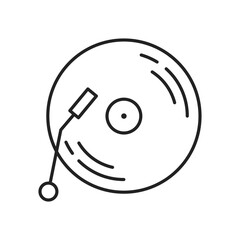 Vinyl icon. High quality black vector illustration.