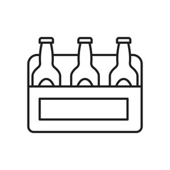 Pack of beer icon. High quality black vector illustration.