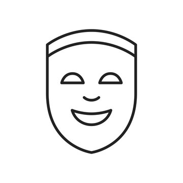 Carnival mask icon. High quality black vector illustration.