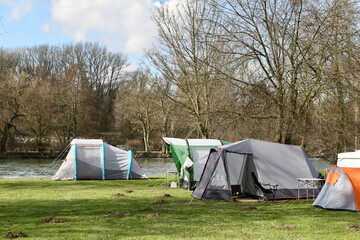 campsite at the river