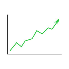 Infographics with charts. Graph for data analysis and web design. Vector illustration on a white background.