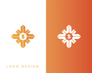 S wordmark logo design , S combination icon