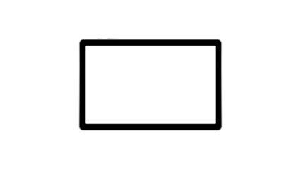 Tablet with blank screen background. Technology concept. PNG.