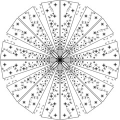 light black background for making gift wrapping paperconcatenated from geometric shapes	
