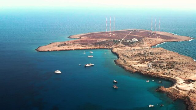 Aerial footage of Cape Greco Peninsula