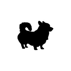 Corgi with a tail Silhouette Dog