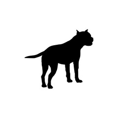 pit bull Silhouette Dog