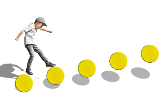 growth business concept. young businessman climbing the career ladder