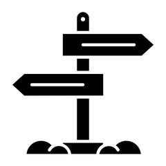 Signpost Glyph Icon