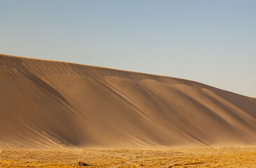 Fototapeta na wymiar Sand dunes in desert in Qatar.