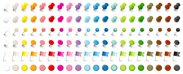 Set 6 Verschiedene Pins, Nadeln, Flaggen & Magnete 20 Farben