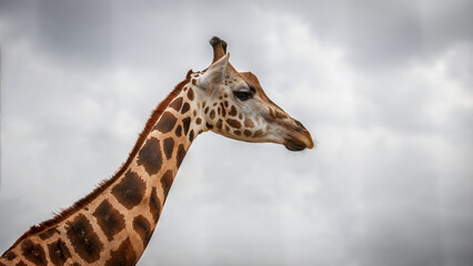 Close-up of a giraffe in the natural environment