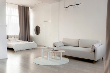 White sofa in the interior