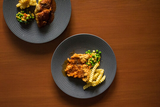 restaurant plating food for poster 