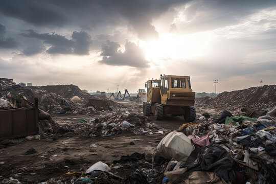 waste plastic bottles and other types of plastic waste at the Thilafushi waste disposal site