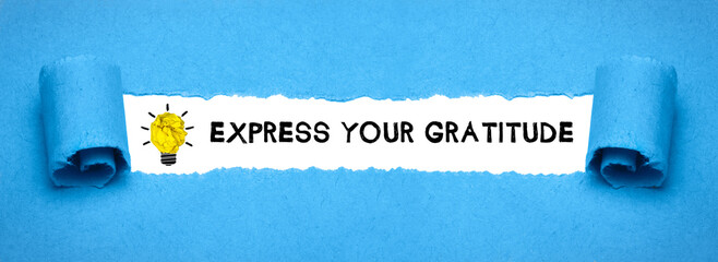 Fototapeta na wymiar Express your gratitude