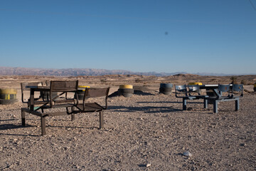 Paisaje solitario-Abandonado en el desierto