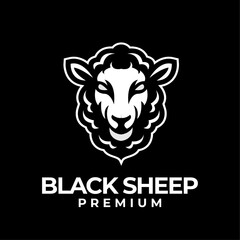 Black Sheep logo icon design illustration