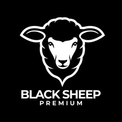 Black Sheep logo icon design illustration