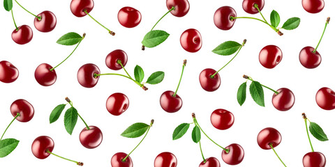 Fruit pattern of fresh ripe red cherries
