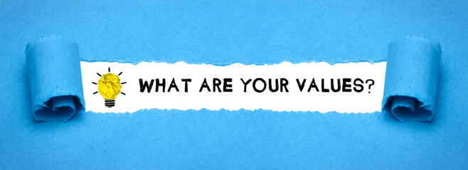 Fototapeta na wymiar What Are Your Values? 