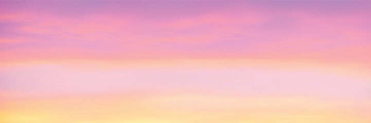 Panoramic view of the sunset sky, vector background