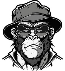 Wild and Free: Stylish Gorilla