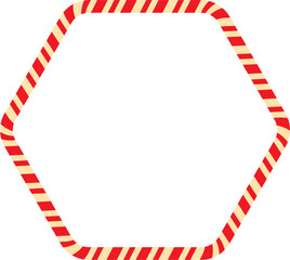 Hexagonal Candy Cane Border