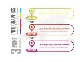 Abstract infographic showing the 3 point process of a business plan timeline For presentations and posters. Vector illustration.