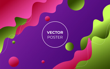 minimal abstract colorful gradient purple liquid color with geometric shape background. eps10 vector